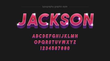 tipografia maiuscola 3d rosa vettore