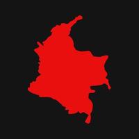 mappa della Colombia illustrata su sfondo bianco vettore