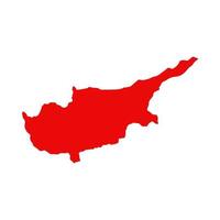 mappa di cipro illustrata su sfondo bianco vettore