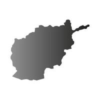mappa dell'Afghanistan illustrata su sfondo bianco vettore