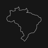 mappa del brasile illustrata su sfondo bianco vettore