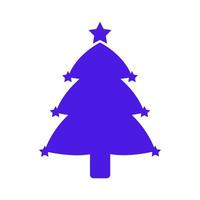 albero di Natale illustrato su sfondo bianco vettore