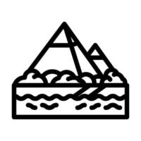 illustrazione vettoriale dell'icona della linea del fiume nilo