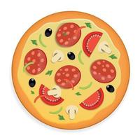 illustrazione vettoriale dell'icona della pizza.