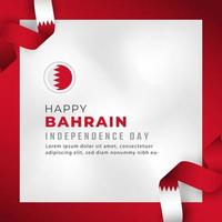 felice giorno dell'indipendenza del bahrain 16 dicembre illustrazione del disegno vettoriale di celebrazione. modello per poster, banner, pubblicità, biglietto di auguri o elemento di design di stampa