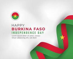 felice giorno dell'indipendenza del burkina faso 5 agosto celebrazione disegno vettoriale illustrazione. modello per poster, banner, pubblicità, biglietto di auguri o elemento di design di stampa