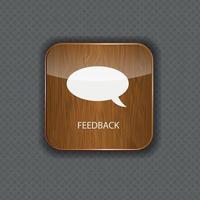 feedback icone delle applicazioni in legno vettore
