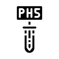 ph5 test icona glifo vettore nero illustrazione