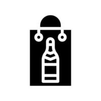 bottiglia di bevanda Gist in borsa icona glifo illustrazione vettoriale