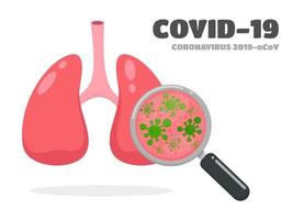 polmoni covid-19 o coronavirus vettore