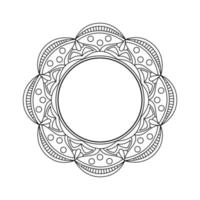 mandala vettoriale per la colorazione. cornice rotonda con spazio bianco all'interno. bordo decorativo per logo, testo o design.