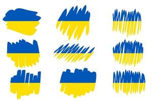 astratto creativo dipinto pennello grunge sfondo bandiera ucraina. vettore