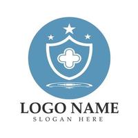 vettore di progettazione del logo dello scudo, modello di logo dell'emblema dello scudo, vettore icona-simbolo del logo