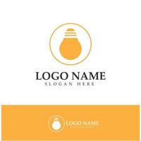 lampada lampadina logo design ispirazione modello icona vettore