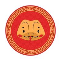 segno zodiacale cinese serpente. animale del capodanno cinese vettore
