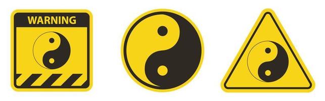 yin yang nero icona simbolo segno isolato su sfondo bianco, illustrazione vettoriale eps.10
