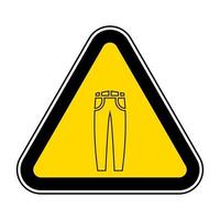 icona di vettore di jeans isolato su sfondo bianco