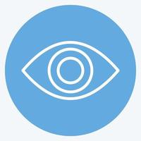 icona visibile. adatto per simbolo di sicurezza. stile occhi azzurri. design semplice modificabile. vettore del modello di progettazione. semplice illustrazione