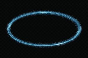 effetto di tracciamento della luce al neon del cerchio di vettore