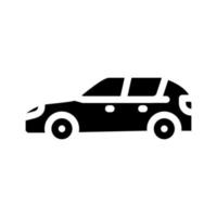 illustrazione vettoriale dell'icona del glifo del corpo del tipo di auto suv