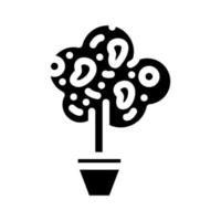 illustrazione vettoriale dell'icona del glifo del mango dell'albero domestico