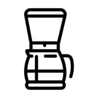 illustrazione vettoriale dell'icona della linea della macchina da caffè elettrica geyser