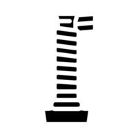 illustrazione vettoriale dell'icona del glifo con avvolgimento sull'impugnatura