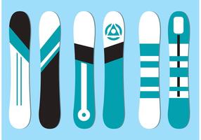 Set di snowboard vettoriali gratis