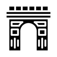 icona del glifo di costruzione ad arco illustrazione vettoriale nera