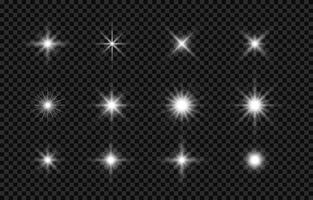 elementi di stelle luminose vettore