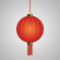 lanterne rosse appese cinesi vettore