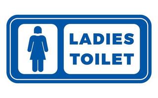 segno della toilette delle signore e illustrazione di vettore di progettazione grafica del simbolo