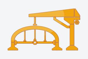 costruzione logo design isolare su sfondo bianco illustrazione vettoriale