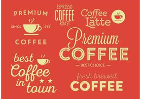 Poster premium caffè tipografico vettore