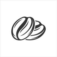 icona del chicco di caffè. illustrazione vettoriale di chicco di caffè. simbolo e segno del caffè. logo del chicco di caffè