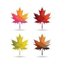 vettore di foglie d'autunno. icona di foglie. logo delle foglie. foglie illustrazione