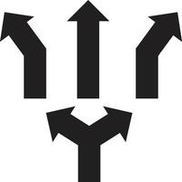 illustrazione vettoriale dell'icona delle frecce, colore nero.