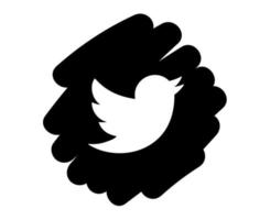 Twitter social media icona simbolo logo design illustrazione vettoriale