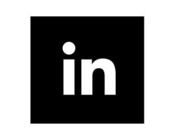 linkedin social media icona logo astratto simbolo illustrazione vettoriale