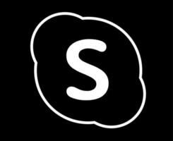 skype social media logo astratto simbolo disegno vettoriale illustrazione