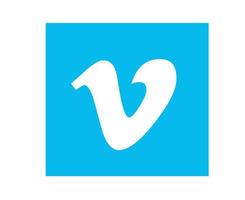 vimeo social media icona simbolo disegno astratto illustrazione vettoriale