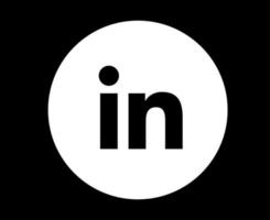 linkedin social media icona simbolo disegno vettoriale illustrazione