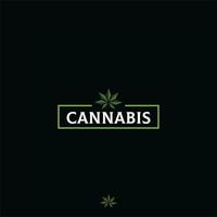 design del logo della cannabis vettore