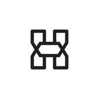 vettore di design del logo della lettera h.