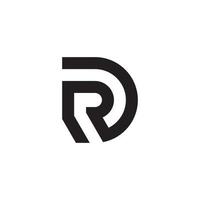 rd o dr lettera iniziale logo design vector. vettore