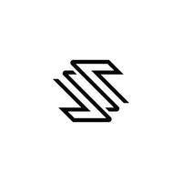ss o s vettore di progettazione del logo della lettera iniziale