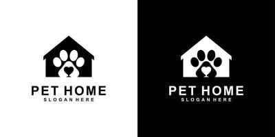 modello di progettazione del logo di vettore della casa dell'animale domestico.