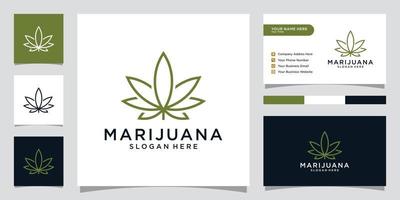 logo foglia di cannabis per uso medico e farmaceutico. vettore