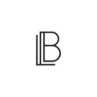 vettore di progettazione del logo della lettera iniziale lb o bl