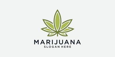 logo foglia di cannabis per uso medico e farmaceutico. vettore